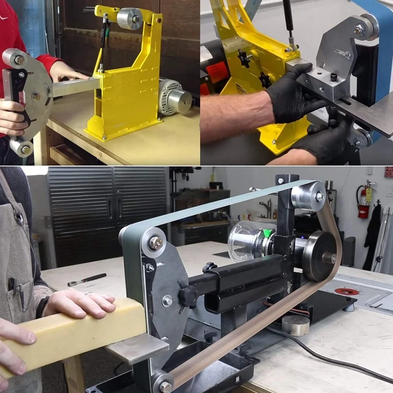 Placa de suporte D para moedor de correia para moedor de fabricação de facas de 2X72 polegadas com eixos de parafuso