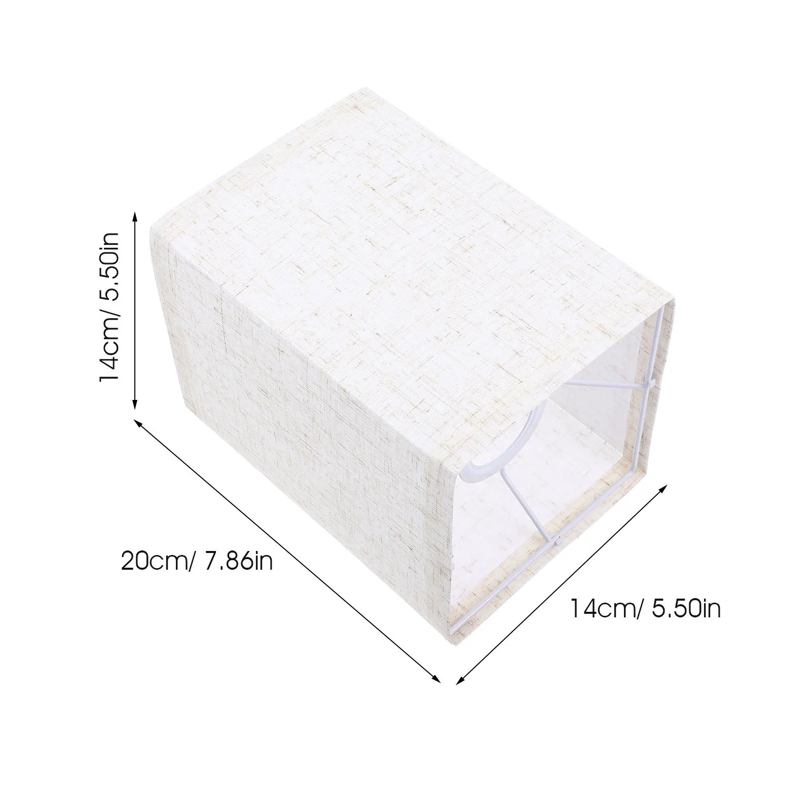 Foldable Square Lamp Shade Cloth Lamp Cover for Table Lamps Desk Lamps Home Office Decor Non Gentle on Eyes