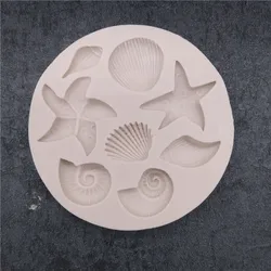 Cake Decoration Chocolate Tool DIY Creative Marine Creature Conch Shell Gummy Cake Baking Silicone Mold Pastry Tool