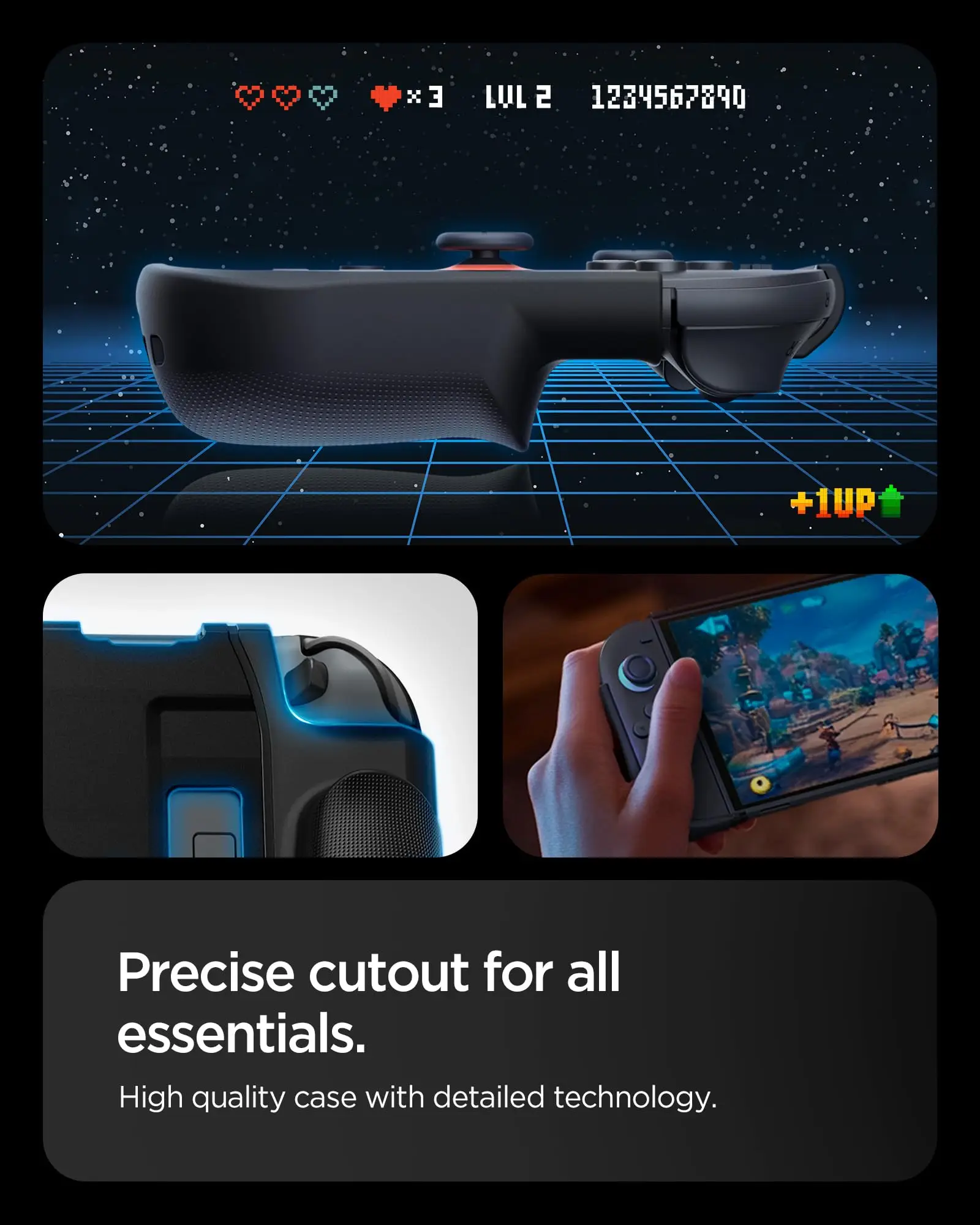 Etui ochronne na konsolę Switch 2 z uchwytem Antypoślizgowy ergonomiczny uchwyt TPU na akcesoria do gier Switch2 — zdjęcie produktu 6