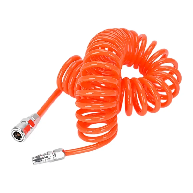 PU Spiral Hose Tube 6/9/12/15M Flexible Air Tool High-quality Pneumatic Polyurethane Spring Spiral Pipe With EU/C Type Fitting