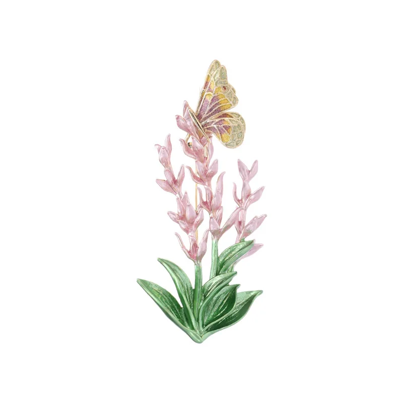 نبات اللافندر باقة بروش النمط الشهير رسمت باليد مزاجه دبوس