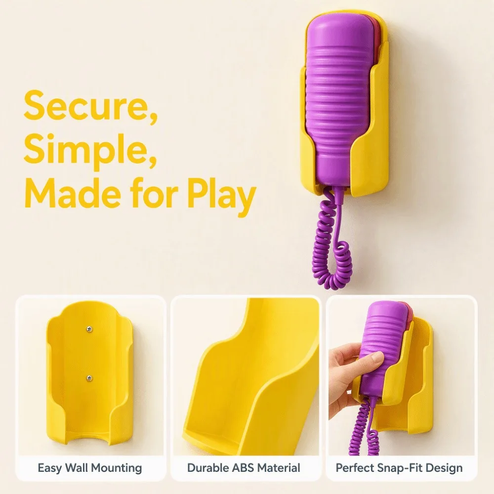 Anti-Drop Wall Mount Bracket Anti-Slip Universal Fit Telephone Receiver Lock Buckle Fixed Base Wall Hanging