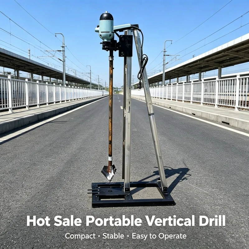 Customized Portable Stand Drilling Equipment, Single Person Operated Well Drilling Rig, Shallow Water Intake Drilling Machinery