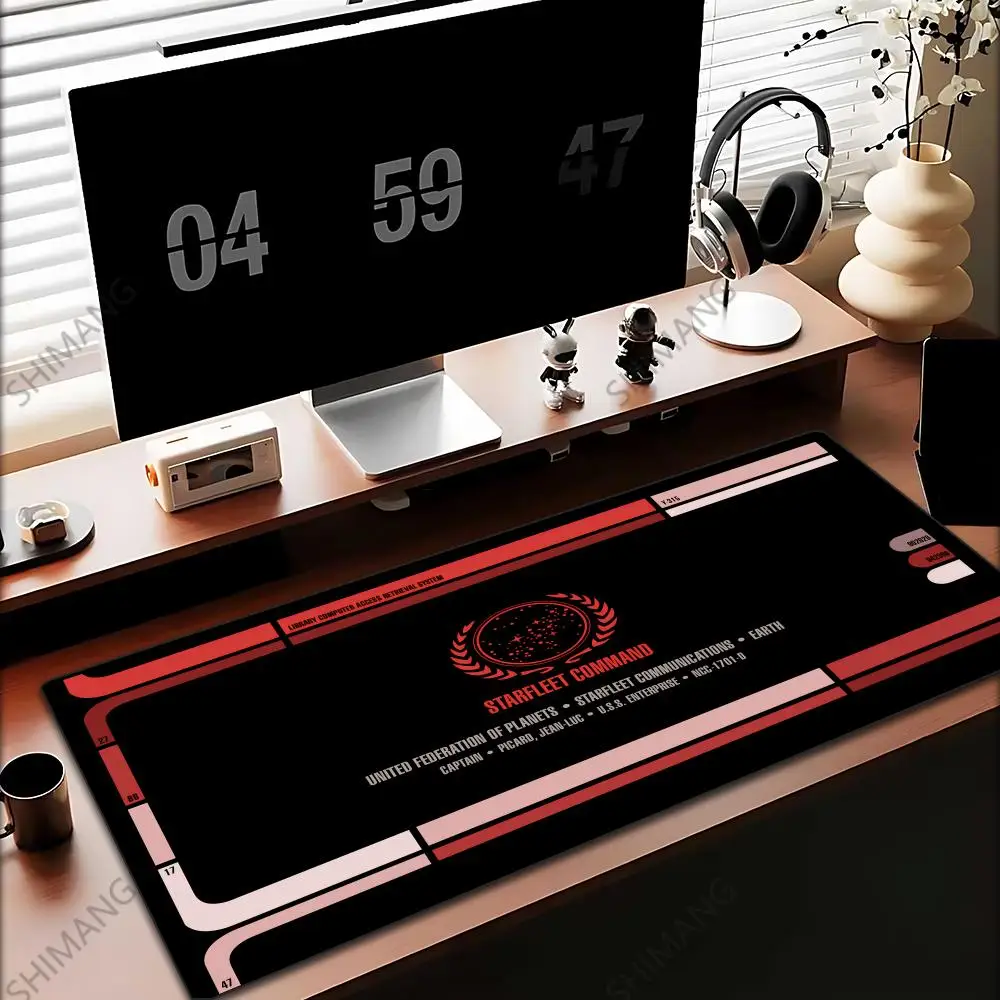 المركبة الفضائية مخطط الوسادة وسادة مكتب لوحة الماوس ألعاب الكمبيوتر خزانة ستار تريك لعبة مكتب الملحقات لوحة المفاتيح أنيمي تمديد كبير