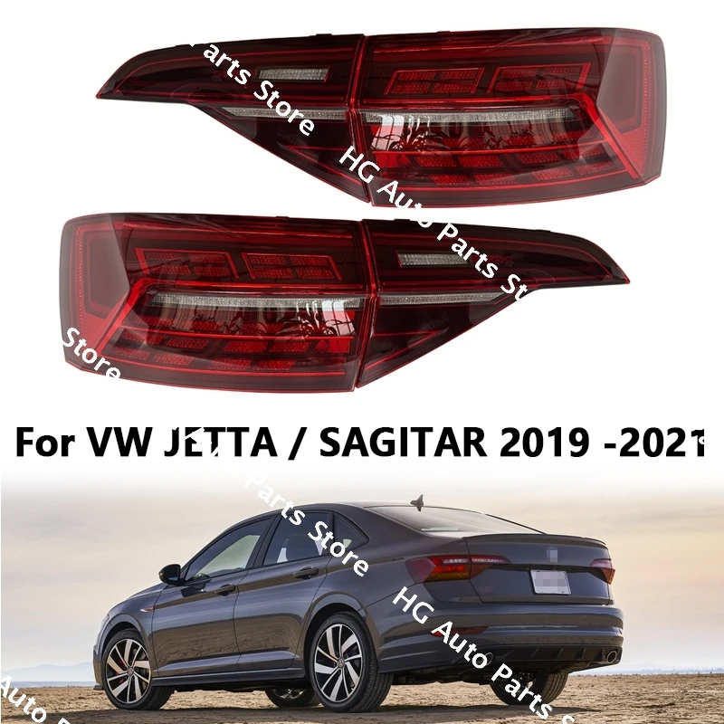 For VW JETTA/SAGITAR 2019 -2021 Car Left Right tail Lights Rear Bumper Outer taillight Brake Light Tail Lamp Taillamp