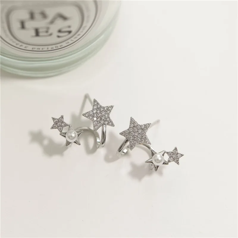 Exquisite Shining Crystal Star Earrings Women Design Senior Sense of Fashion Personality Earring 2023 Y2K Party Jewelry Gift