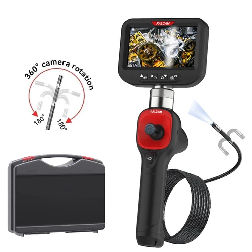 Cámara de rotación de 360 grados Endoscopio de 4,3 pulgadas Cámara endoscópica Full HD de 6,2 mm 1080P para inspección industrial