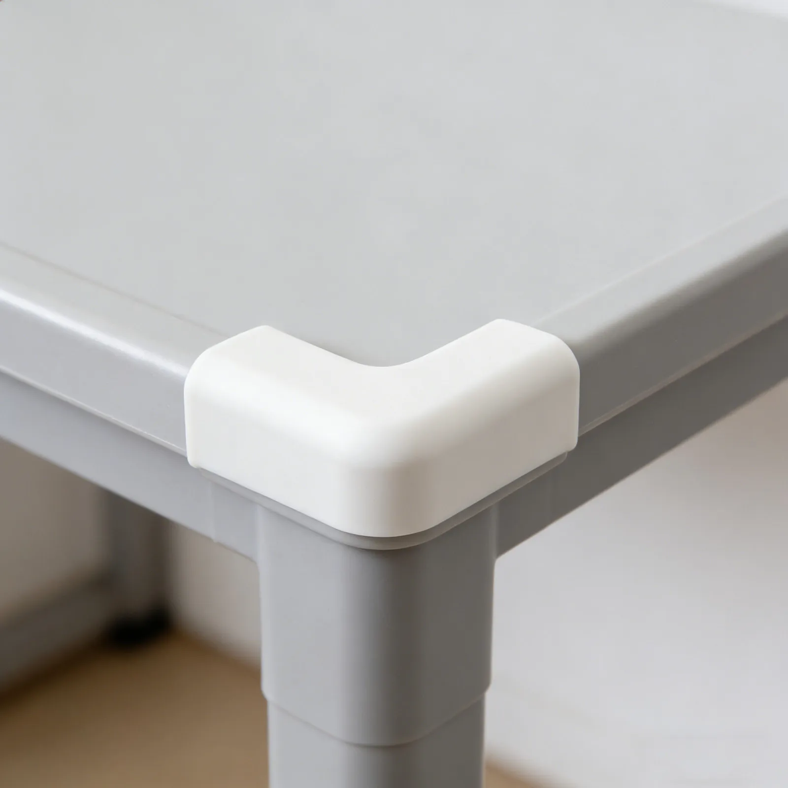 4Pcs White Silicone Corner Protectors for Kids Safety Baby Proofing Table Edge Guards Furniture Corner Bumpers Stair Cabinet