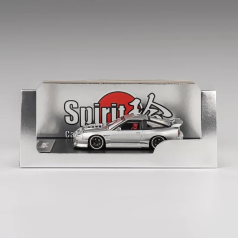Modelo de coche de aleación de simulación de espíritu 180SX, escala Original 1:64, pantalla estática, juguete coleccionable, regalo, decoración de recuerdo