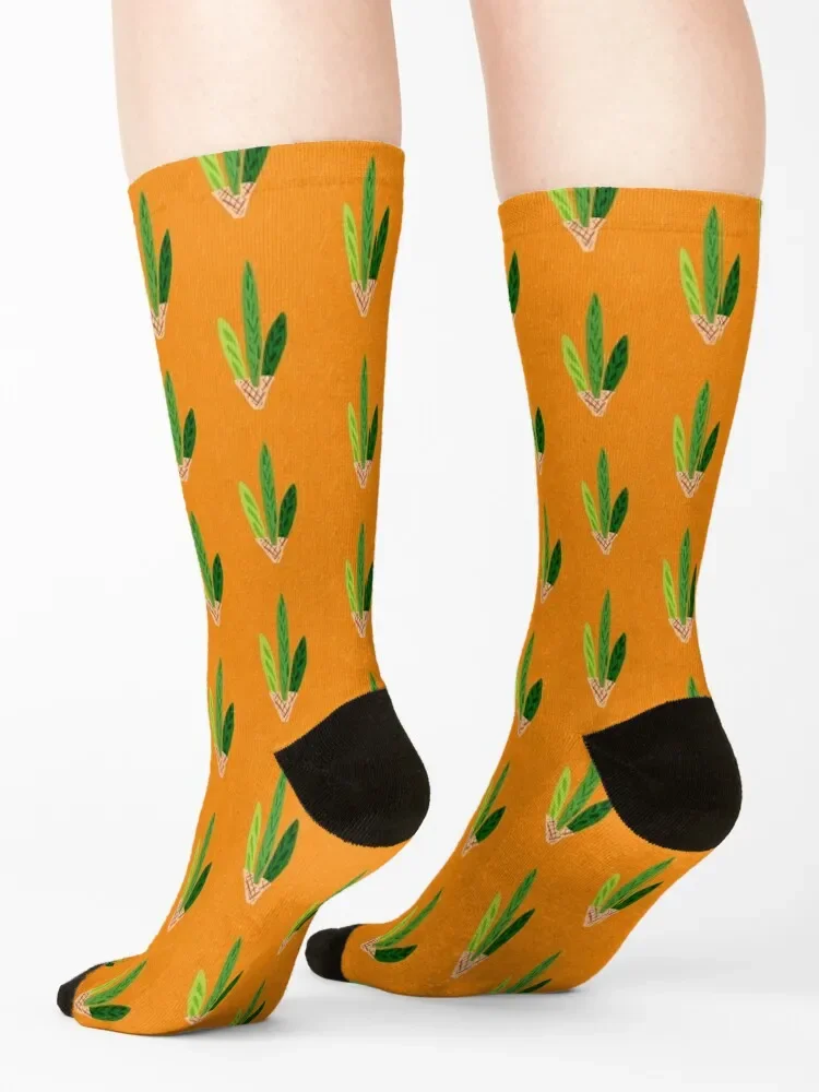 Lulav Orange Print Socks christmas stocking christmas gifts anime Heating sock Girl'S Socks Men's