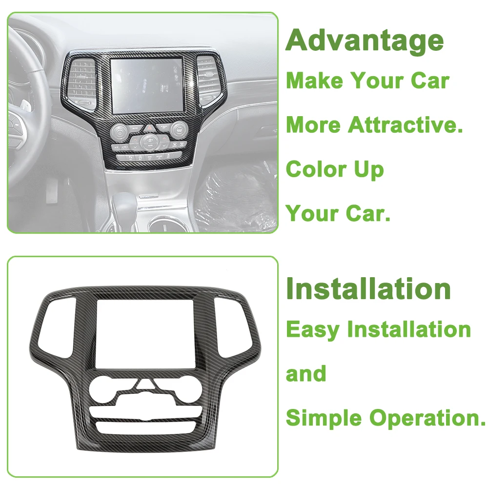 لوحة سيارة الملاحة الديكور غطاء الكسوة حامي ل جيب جراند Chrokee 2014 2015 2016 2017 2018 الملحقات الداخلية