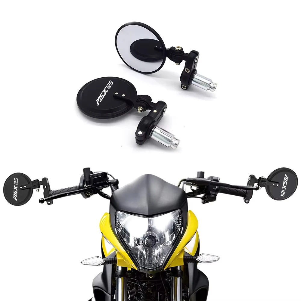 

Logo For MSX125 For Honda MSX125 MSX 125 Grom/SF 2013-2021 2020 2019 Black Foldable 3" Round 7/8" Handle Bar End Side Mirrors