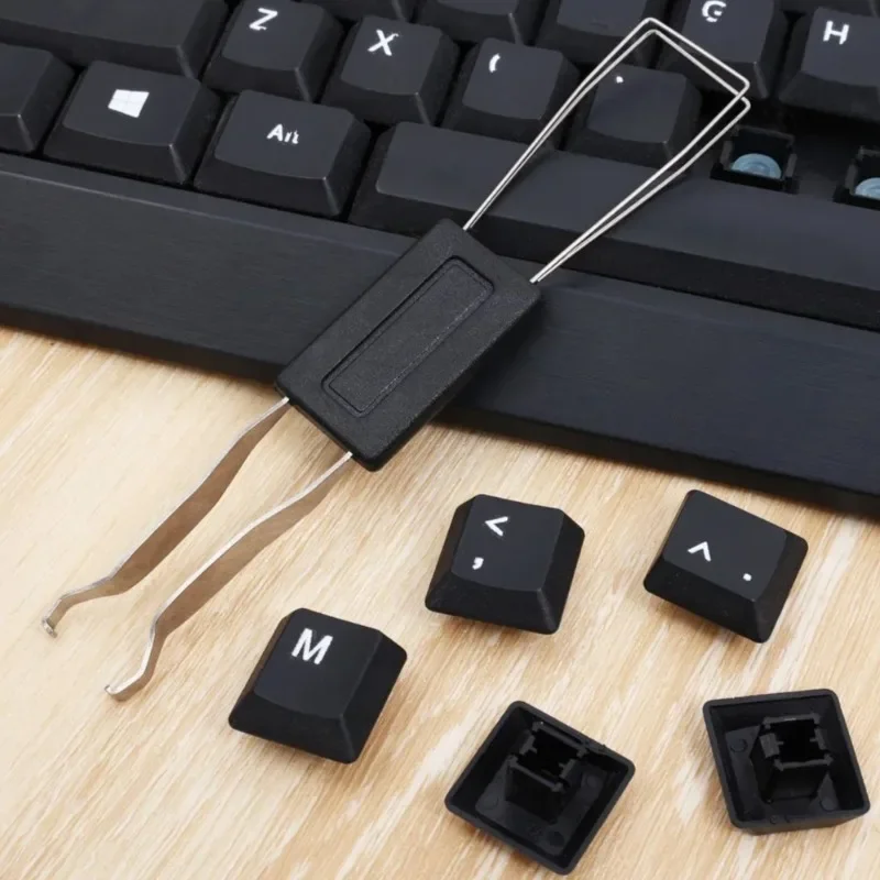 4-1 قطعة الفولاذ المقاوم للصدأ Keycap مجتذب أطقم لماك بوك لوحة المفاتيح الميكانيكية تنظيف فرشاة لوحات المفاتيح إزالة تحديد أدوات الغبار