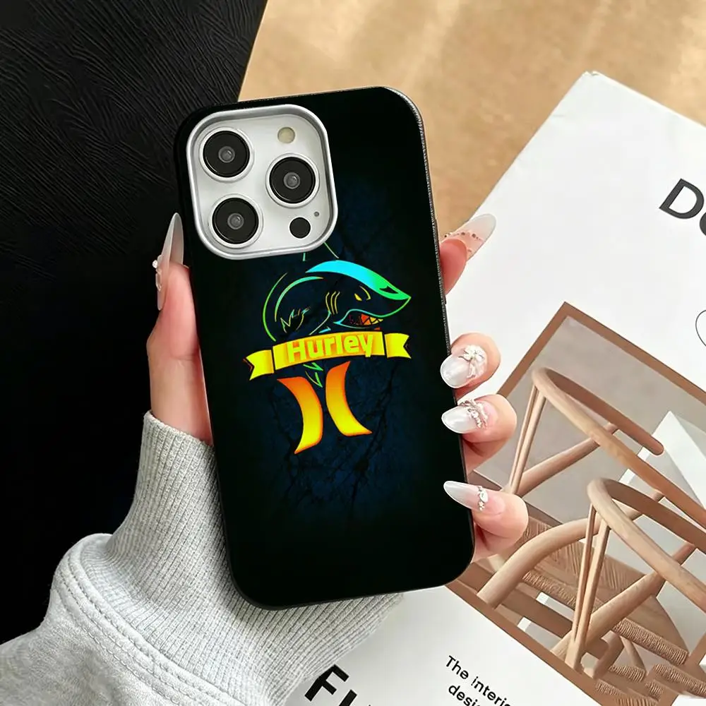 Funda para Teléfono Hurley de Marca Reconocida, Funda Mate de PC para iPhone 17 Air 11 12 13 14 15 16 Pro Max Plus, Resistente a Impactos