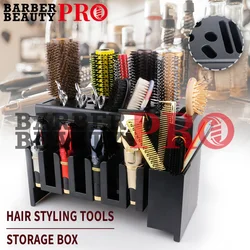 Professional Barber Storage Box Scissors Comb Rack Hairdressing Styling Tools Salon Storage Holder Organizer Barber Accessories