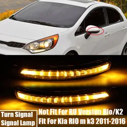 Car Rearview Mirror Led Side Turn Signal Light Left&Right Side Wing Repeater Indicator Flashing Lamp For Kia RIO m k3 2011-2016