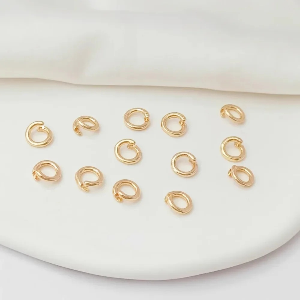 

14K Gold-plated Smooth Open Connection Ring, Ring Buckle, DIY Handcrafted Bracelet, Bead Connection Ring Necklace