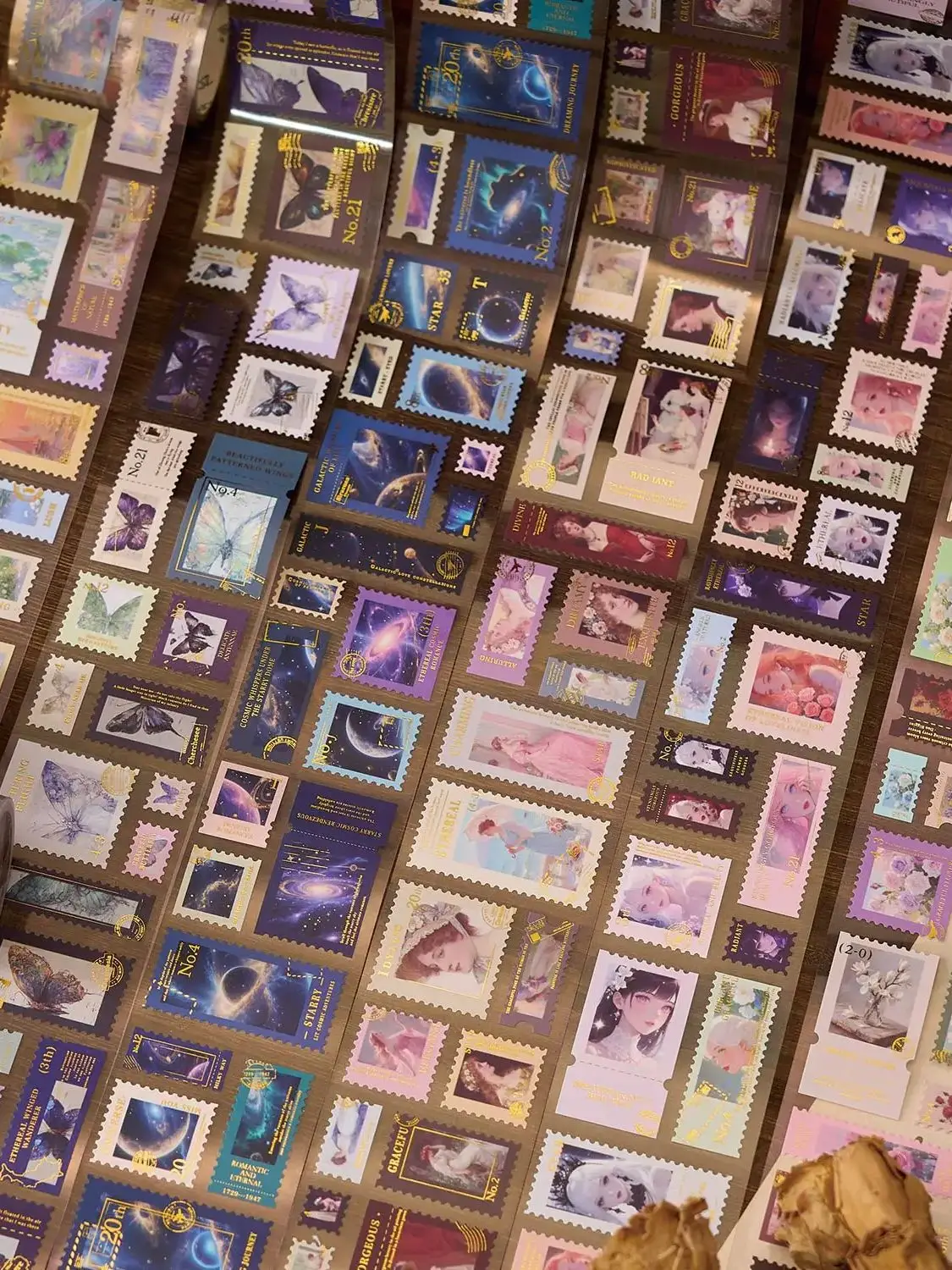 Film de marquage à chaud, ruban de découpe, série préface de Shiran, tampon rétro, compte à main, premier autocollant de scellage décoratif