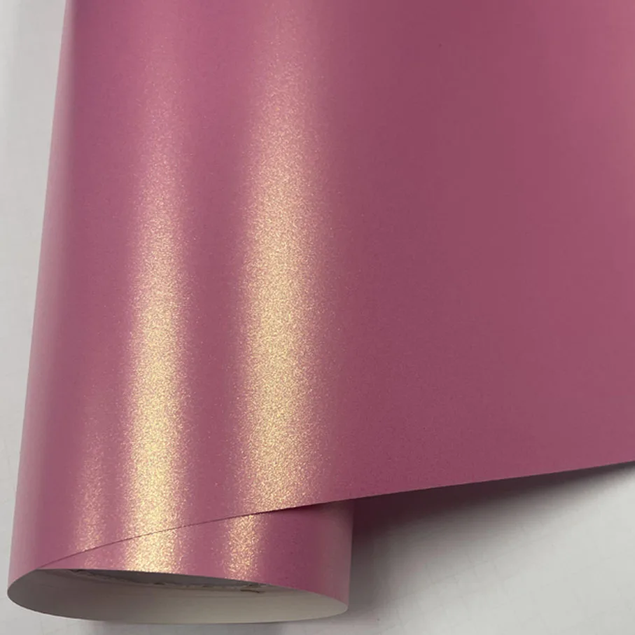 50cm*500cm/Roll High quality Matte Diamond Sparkle Metallic Gold Pink Vinyl Wrap Film For Car Wrapping Adhesive Decal