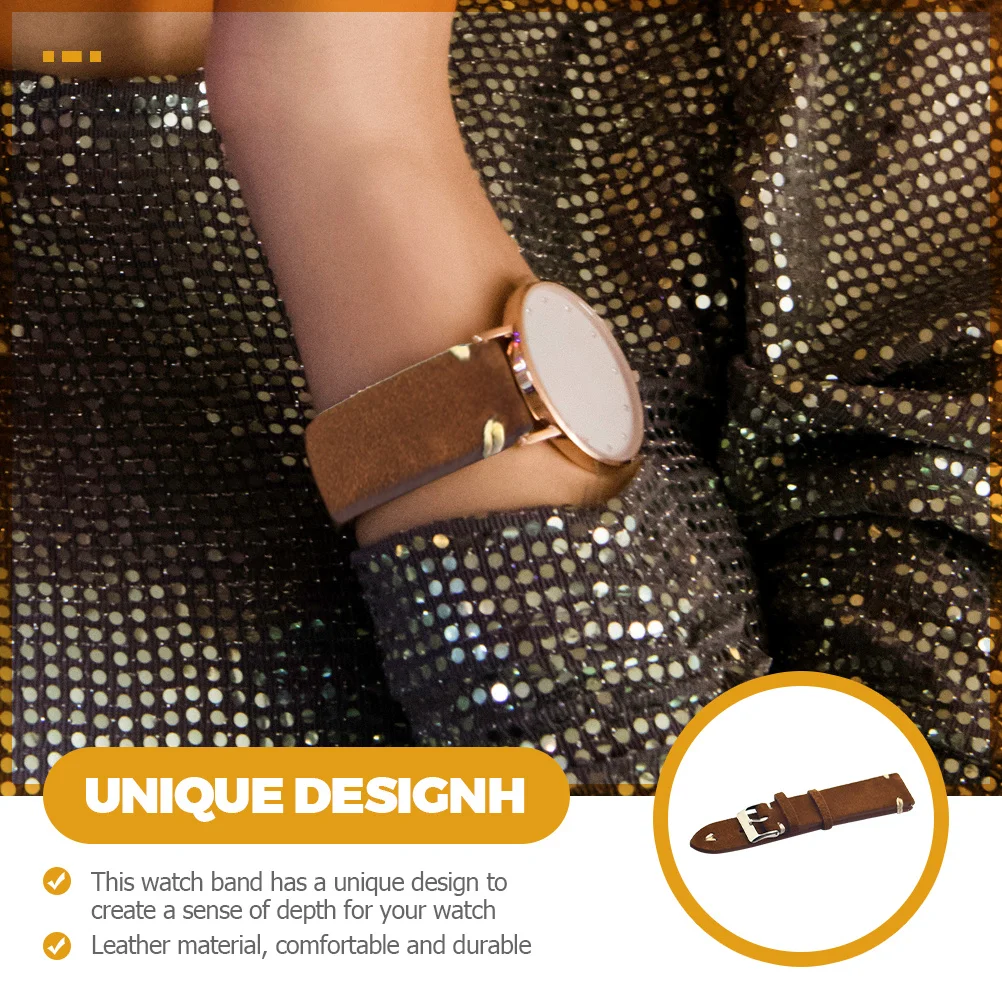 

Suede Watch Band 20Mm Stitching Retro Design For Men Women Durable Strap Compatible With Smart Traditional Watches