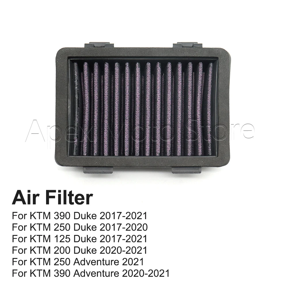 

Motorcycle High Flow Air Filter For KTM 390Duke 250Duke 200Duke 125Duke 125 200 250 390 Duke Adventure 2017 2018 2019 2020 2021