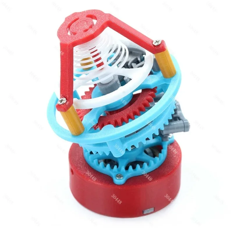 Mechanical Tourbillon Model 3d Printed Science Project Clock - Diy Craft Ornament for Teens