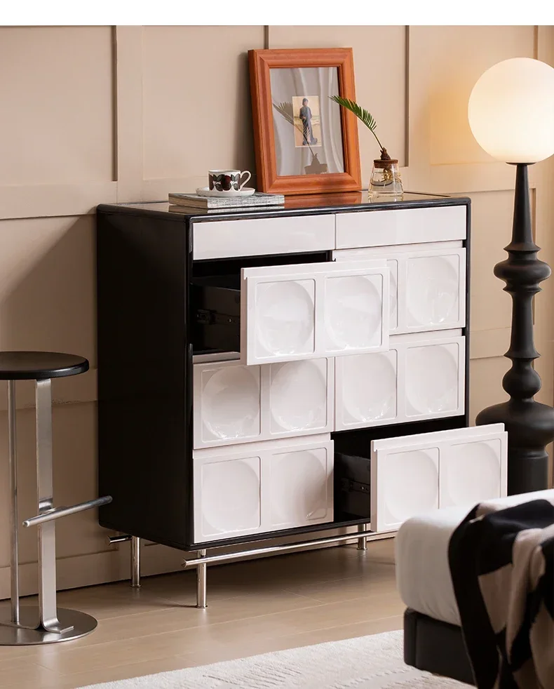 

Yy Modern Minimalist Chest of Drawers Bedroom Locker Wall Storage Cabinet Light Luxury Chest of Six Drawers