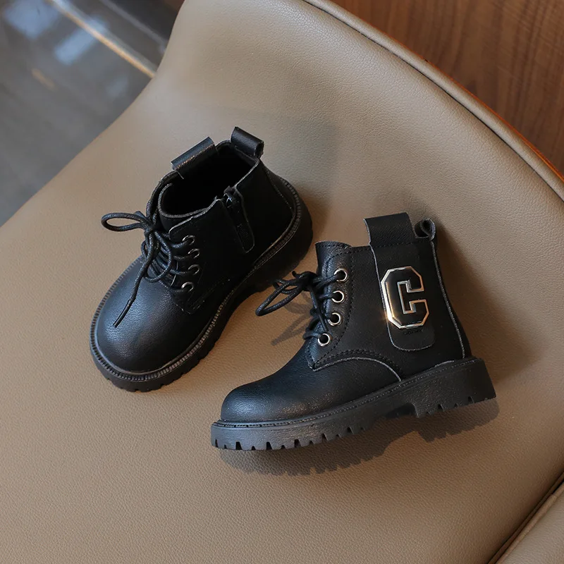 2026 New Spring Autumn Winter Ankle Boots Light Girl Platform Shoes Beige Black Boys Short Boots Super Cozy Shoes