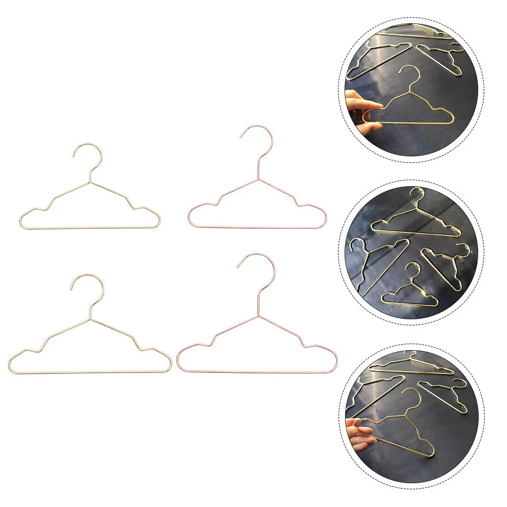 

4Pcs Iron Pet Clothes Hangers Compact Lightweight Dog Cat Clothing Storage Organizer Dog Clothes Hangers