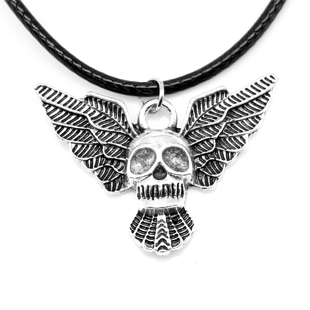 1 Piece 24x34mm Winged Skull Friendship Necklace Cute Jewelry