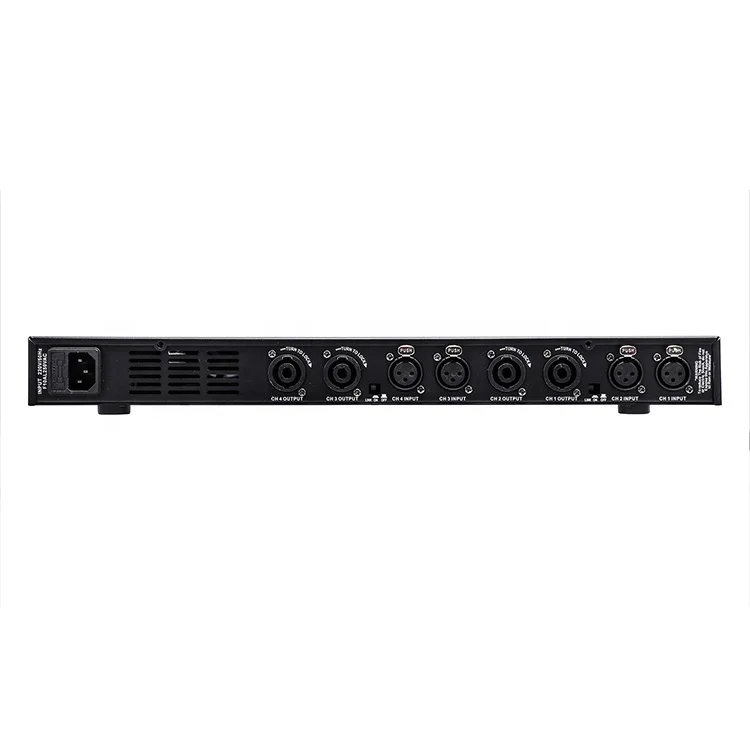 DK4350 4-Channel 1U Class Audio Digital Power Amplifier Metal Shell Sound System
