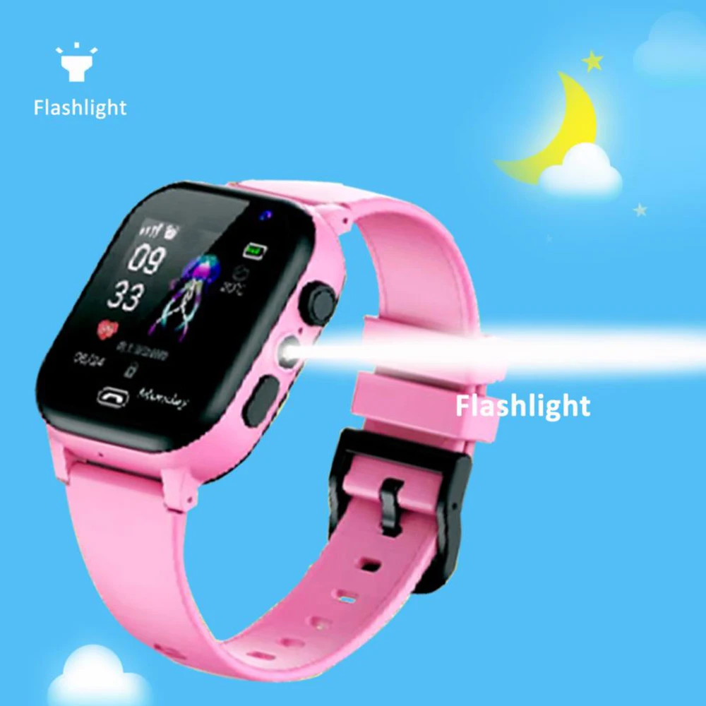 Kgg s1 crianças relógio inteligente meninos meninas 2g chamada sos telefone relógio antil-perdido bebê lbs localização rastreador criança smartwatch presente de aniversário