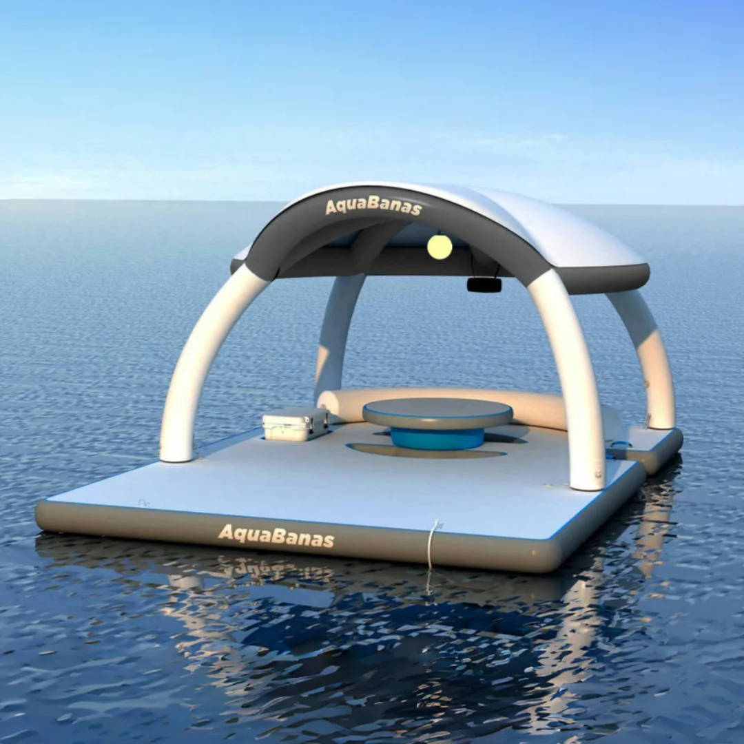 Water Platform Island Aqua Leisure Floating Dock Yacht Dock Water Floating pool Bar Aqua Park water Bar Banas