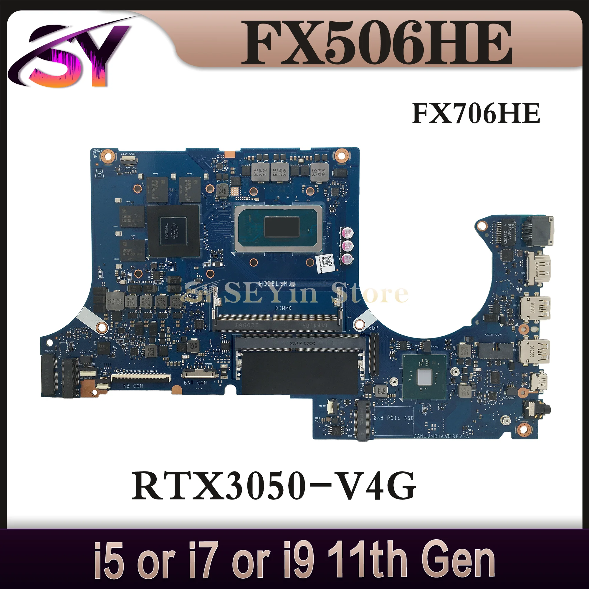 

Mainboard For ASUS FX506HE FX506HCB FX506HC FX506H TUF506H TUF706H FX706HE FX706HC FX706HCB FX706H Laptop Motherboard