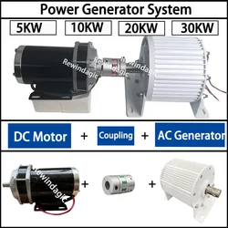 20KW Permanent Magnet Generator 220V 230V 380V Dynamo 20000W Alternator Quiet Generator With DC Driving Motor Complete Set