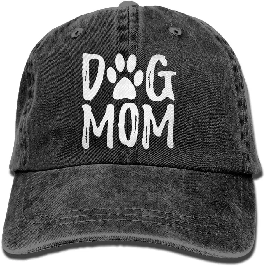 Unisex Dog Mom Vintage Jeans Adjustable Baseball Cap Cotton  Hat