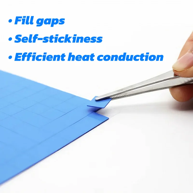 6 واط/mk 10 مللي متر * 10 مللي متر 100 قطعة الأزرق سيليكون وسادة حرارية المبرد التبريد موصل IC لوحدة معالجة الرسومات وحدة المعالجة المركزية