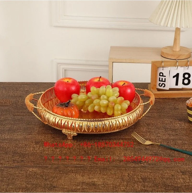 European Luxury Fruit Tray Fruit Basket Hotel Restaurant Serving Plate Home Decor Fruit Platter