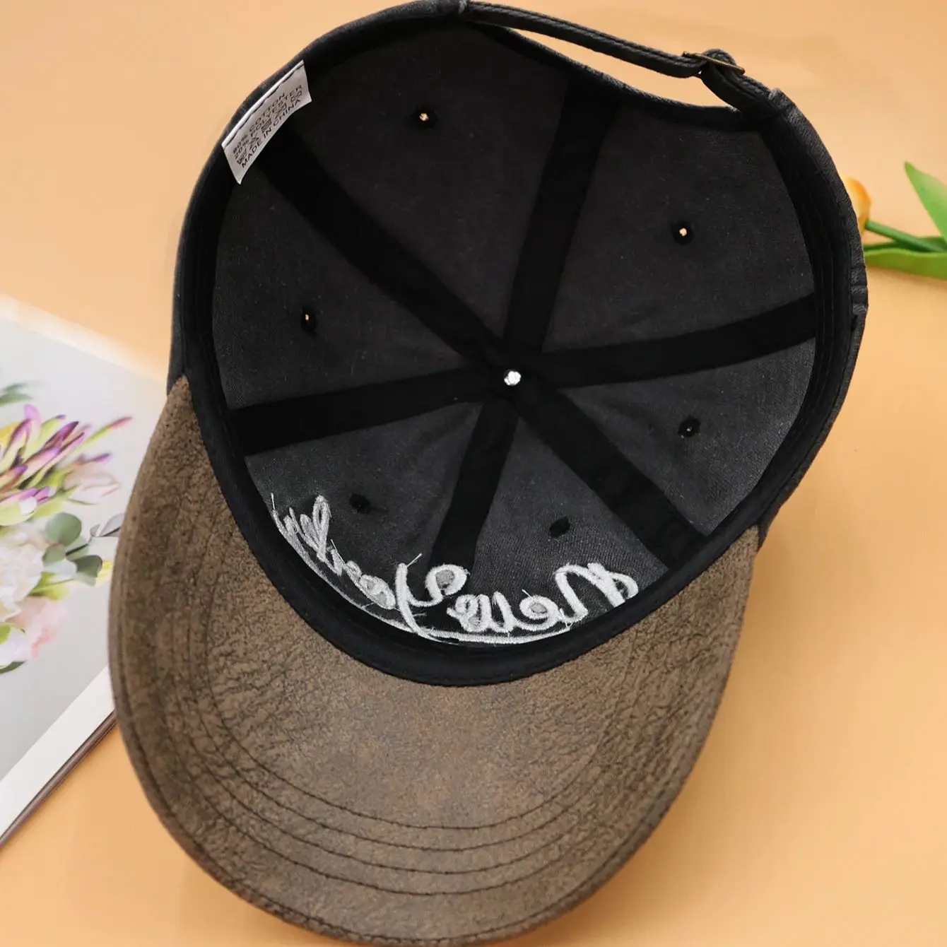 New York embroidered baseball cap popular retro three-dimensional embroidered duckbill cap casual sun hat