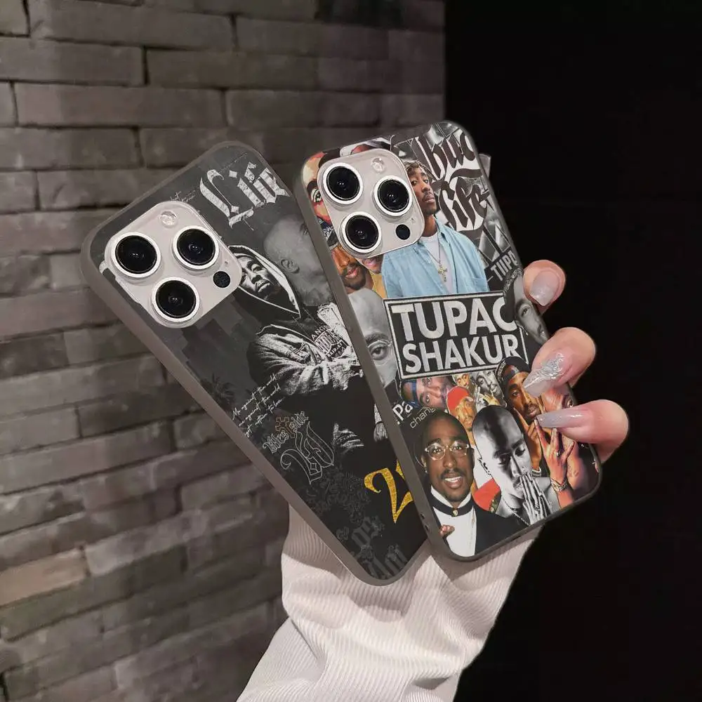 

American Rapper T-Tupac S-Shakur Soft Corrugated Transparent Phone Case For IPhone 17 15 16 11 12 13 14 Pro Max Plus Pro