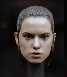 1/6 Female Superhero Warrior Cute Rey Head Sculpture Carving Model Fit 12