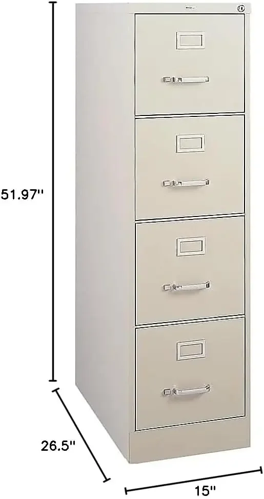 4 MELCabinet de classement vertical, mastic métallique, lettre D de 26.5 pouces