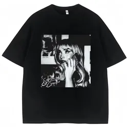 Vintage Sabrina Carpenter T-shirt Sweet Tour Fashion Hip Hop Cotton Oversized T Shirt Men Women Y2k T Shirts Fans Gift