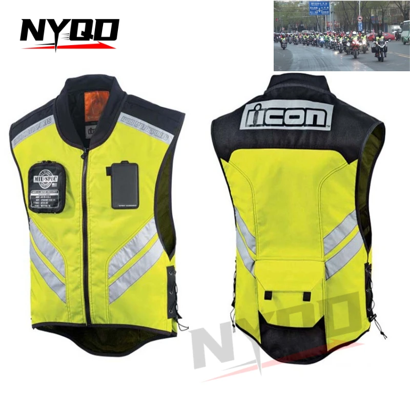 

Outdoor Cycling Reflective Safety Vest Jacket Men Sports Motorcycle Riding Running Fishing Vest High Visibility Working Clothes