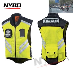 Outdoor Cycling Reflective Safety Vest Jacket Men Sports Motorcycle Riding Running Fishing Vest High Visibility Working Clothes