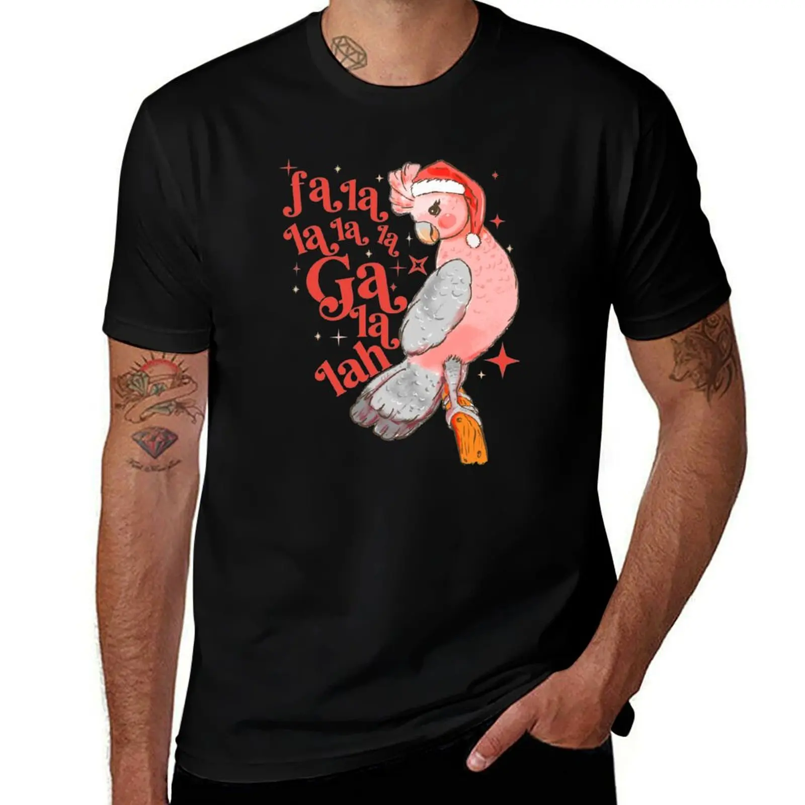 

Christmas shirt t Holidays Australian 100 cotton man Cute print t for percent Galah custom Falala Bird shirt T-Shirt Funny