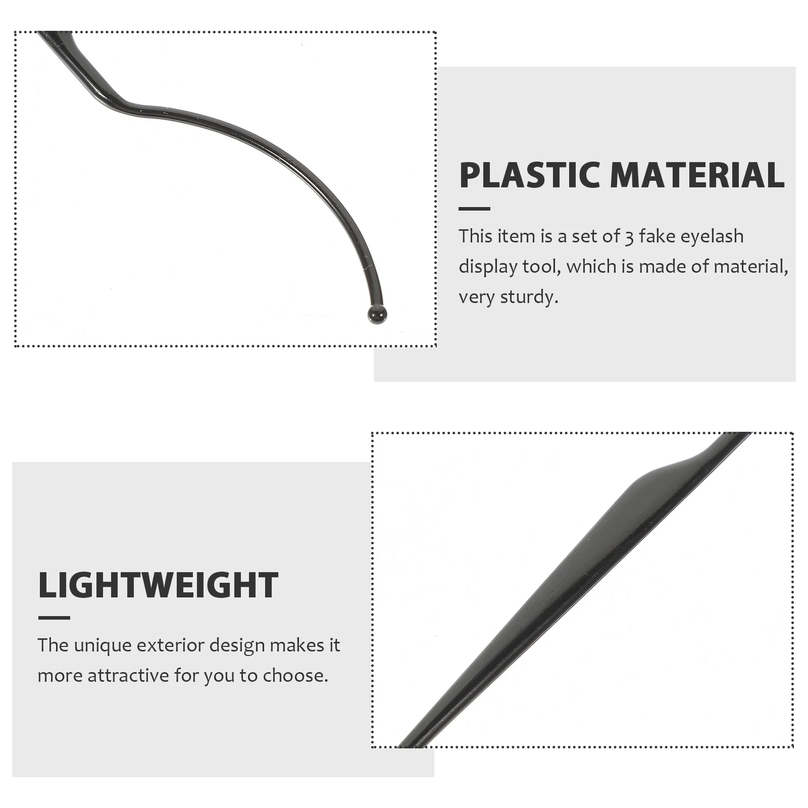 

3pcs Fake Rack Adjustable Curve Design For Salon Home Planting Aids Use Eyelash Grafting Tool Planting Eyelash Aids