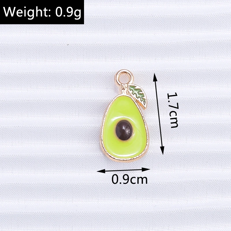 10 teile/los Mix Nette Emaille Obst Apfel Kirsche Ananas Traube Charms für Schmuck Machen Frauen Ohrringe Anhänger Halsketten Geschenke – Detail 8