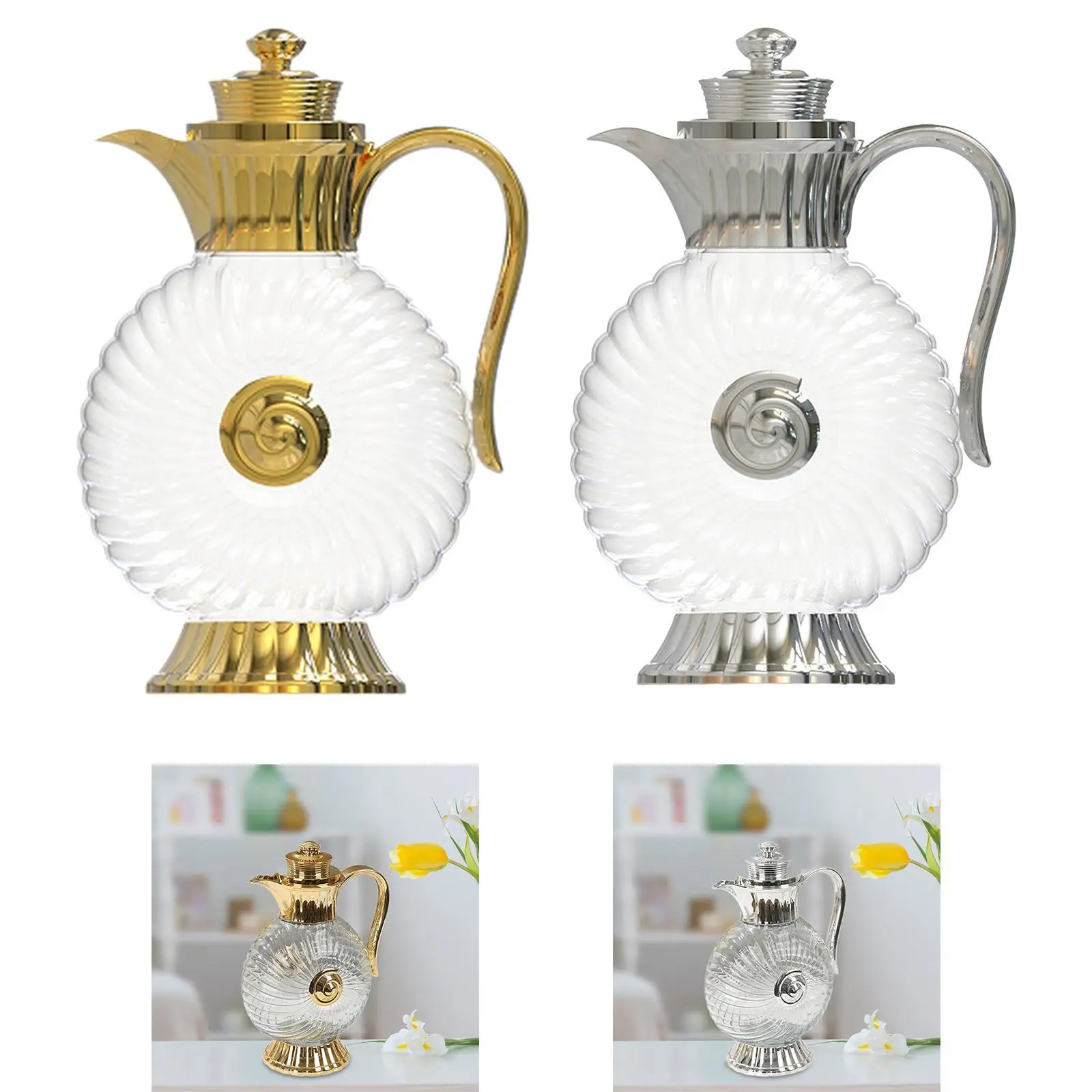 

Glass Pitcher,Water Jug Cold Water Dispenser Arabic Glass Carafe Iced Tea Pitcher for Beverage, Cold Drinks, Picnic, Milk